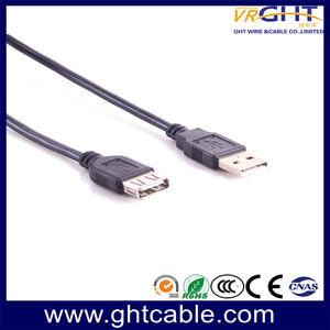 USB 2.0 A(M)-B(F)-Black