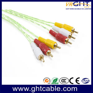 3RCA - 3RCA Cable Red PVC Audio Cable