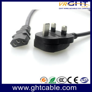 UK power cord f to C13  | Factory manufacture Direct Sale power cord from GHT