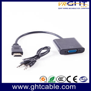  Hdmi Male To VGA Female Converter Adapter Video Cable Supporting 3d,1080p And With Audio Output