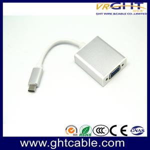 USB C TO VGA Converter For PC TYPE C To VGA Adapter USB 3.1 To Female VGA Adapter Cable